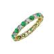 4 - Laida 3.00 mm Emerald and Lab Grown Diamond Eternity Band 