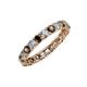4 - Laida 3.00 mm Smoky Quartz and Lab Grown Diamond Eternity Band 