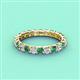 4 - Laida 3.00 mm Lab Grown Diamond and Lab Created Alexandrite Eternity Band 