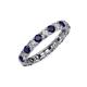 4 - Laida 3.00 mm Blue Sapphire and Lab Grown Diamond Eternity Band 