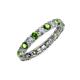4 - Laida 3.00 mm Green Garnet and Lab Grown Diamond Eternity Band 