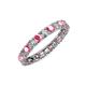 4 - Laida 3.00 mm Pink Tourmaline and Lab Grown Diamond Eternity Band 