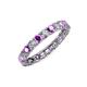 4 - Laida 3.00 mm Amethyst and Lab Grown Diamond Eternity Band 