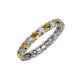 4 - Laida 3.00 mm Citrine and Lab Grown Diamond Eternity Band 