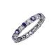 4 - Laida 3.00 mm Iolite and Lab Grown Diamond Eternity Band 
