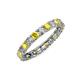 4 - Laida 3.00 mm Yellow Sapphire and Lab Grown Diamond Eternity Band 