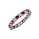 4 - Laida 3.00 mm Ruby and Lab Grown Diamond Eternity Band 
