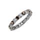 4 - Laida 3.00 mm Smoky Quartz and Lab Grown Diamond Eternity Band 