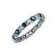 4 - Laida 3.00 mm Blue Diamond and White Lab Grown Diamond Eternity Band 