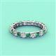 4 - Laida 3.00 mm Lab Grown Diamond and Lab Created Alexandrite Eternity Band 
