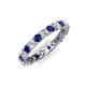 5 - Laida 3.00 mm Blue Sapphire and Lab Grown Diamond Eternity Band 
