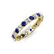 5 - Laida 3.00 mm Blue Sapphire and Lab Grown Diamond Eternity Band 