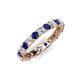 5 - Laida 3.00 mm Blue Sapphire and Lab Grown Diamond Eternity Band 