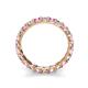 6 - Laida 3.00 mm Pink Sapphire and Lab Grown Diamond Eternity Band 