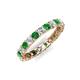 5 - Laida 3.00 mm Green Garnet and Lab Grown Diamond Eternity Band 