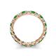 6 - Laida 3.00 mm Green Garnet and Lab Grown Diamond Eternity Band 