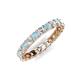 5 - Laida 3.00 mm Aquamarine and Lab Grown Diamond Eternity Band 