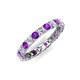 5 - Laida 3.00 mm Amethyst and Lab Grown Diamond Eternity Band 