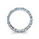 6 - Laida 3.00 mm Blue Topaz and Lab Grown Diamond Eternity Band 