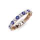 5 - Laida 3.00 mm Iolite and Lab Grown Diamond Eternity Band 