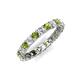 5 - Laida 3.00 mm Peridot and Lab Grown Diamond Eternity Band 
