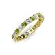 5 - Laida 3.00 mm Peridot and Lab Grown Diamond Eternity Band 