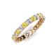 5 - Laida 3.00 mm Yellow Sapphire and Lab Grown Diamond Eternity Band 