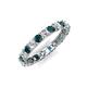 5 - Laida 3.00 mm London Blue Topaz and Lab Grown Diamond Eternity Band 