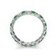 6 - Laida 3.00 mm Green Garnet and Lab Grown Diamond Eternity Band 