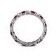 5 - Laida 3.00 mm Red Garnet and Lab Grown Diamond Eternity Band 