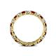 5 - Laida 3.00 mm Red Garnet and Lab Grown Diamond Eternity Band 