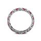 5 - Laida 3.00 mm Rhodolite Garnet and Lab Grown Diamond Eternity Band 