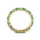 5 - Laida 3.00 mm Emerald and Lab Grown Diamond Eternity Band 