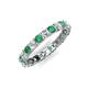 5 - Laida 3.00 mm Lab Grown Diamond and Lab Created Alexandrite Eternity Band 