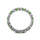 5 - Laida 3.00 mm Green Garnet and Lab Grown Diamond Eternity Band 