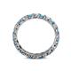 5 - Laida 3.00 mm Blue Topaz and Lab Grown Diamond Eternity Band 
