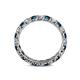 5 - Laida 3.00 mm Blue Diamond and White Lab Grown Diamond Eternity Band 