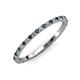 3 - Lara 1.70 mm Blue and White Diamond Eternity Band 