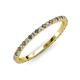 3 - Lara 1.70 mm Diamond and Lab Created Alexandrite Eternity Band 