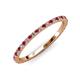 3 - Lara 1.70 mm Ruby and Diamond Eternity Band 