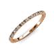 3 - Lara 1.70 mm Smoky Quartz and Diamond Eternity Band 