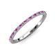 3 - Lara 1.70 mm Amethyst and Diamond Eternity Band 