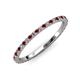 3 - Lara 1.70 mm Red Garnet and Diamond Eternity Band 