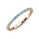 3 - Lara 1.70 mm Blue Topaz and Diamond Eternity Band 