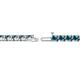 2 - Cliona 3.60 mm London Blue Topaz Eternity Tennis Bracelet 