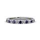1 - Lara 3.00 mm Blue Sapphire and Diamond Eternity Band 