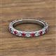 2 - Lara 3.00 mm Ruby and Diamond Eternity Band 