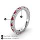 4 - Lara 3.00 mm Ruby and Diamond Eternity Band 