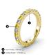 4 - Lara 3.00 mm Yellow Sapphire and Diamond Eternity Band 
