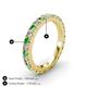 4 - Lara 3.00 mm Green Garnet and Diamond Eternity Band 